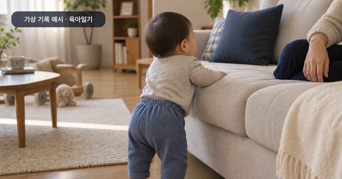 육아일기 예시 — 말로 남긴 하루가 글이 되면